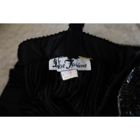 Vintage 1960's Sequenced Black Flapper Girl Dress Halloween Costume - Picture 9 of 9